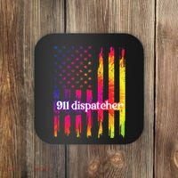 911 Dispatcher US Flag Emergency Dispatcher Coaster thumb 0