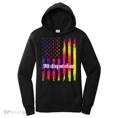 911 Dispatcher US Flag Emergency Dispatcher Women's Hoodie
