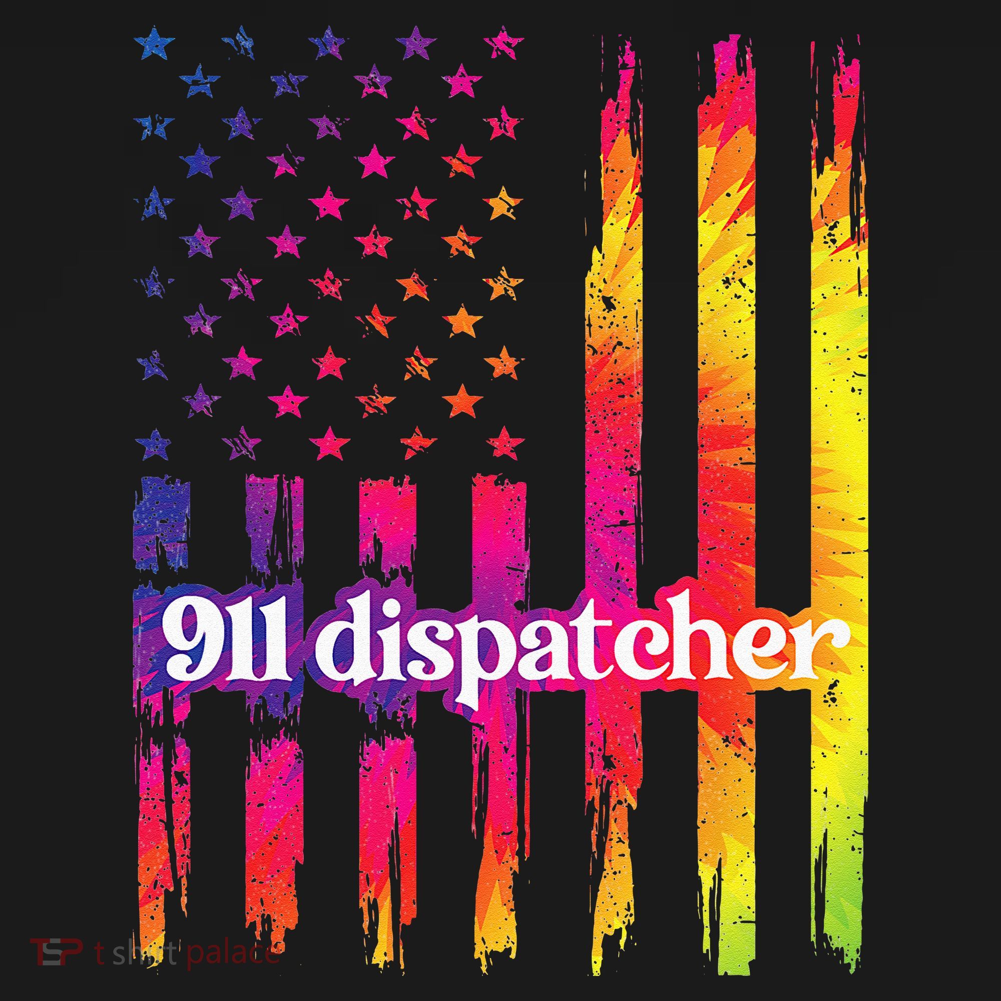 911 Dispatcher US Flag Emergency Dispatcher Mousepad