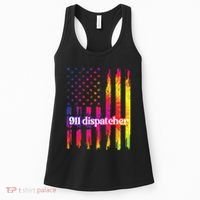 911 Dispatcher US Flag Emergency Dispatcher Women's Tank Top thumb 0