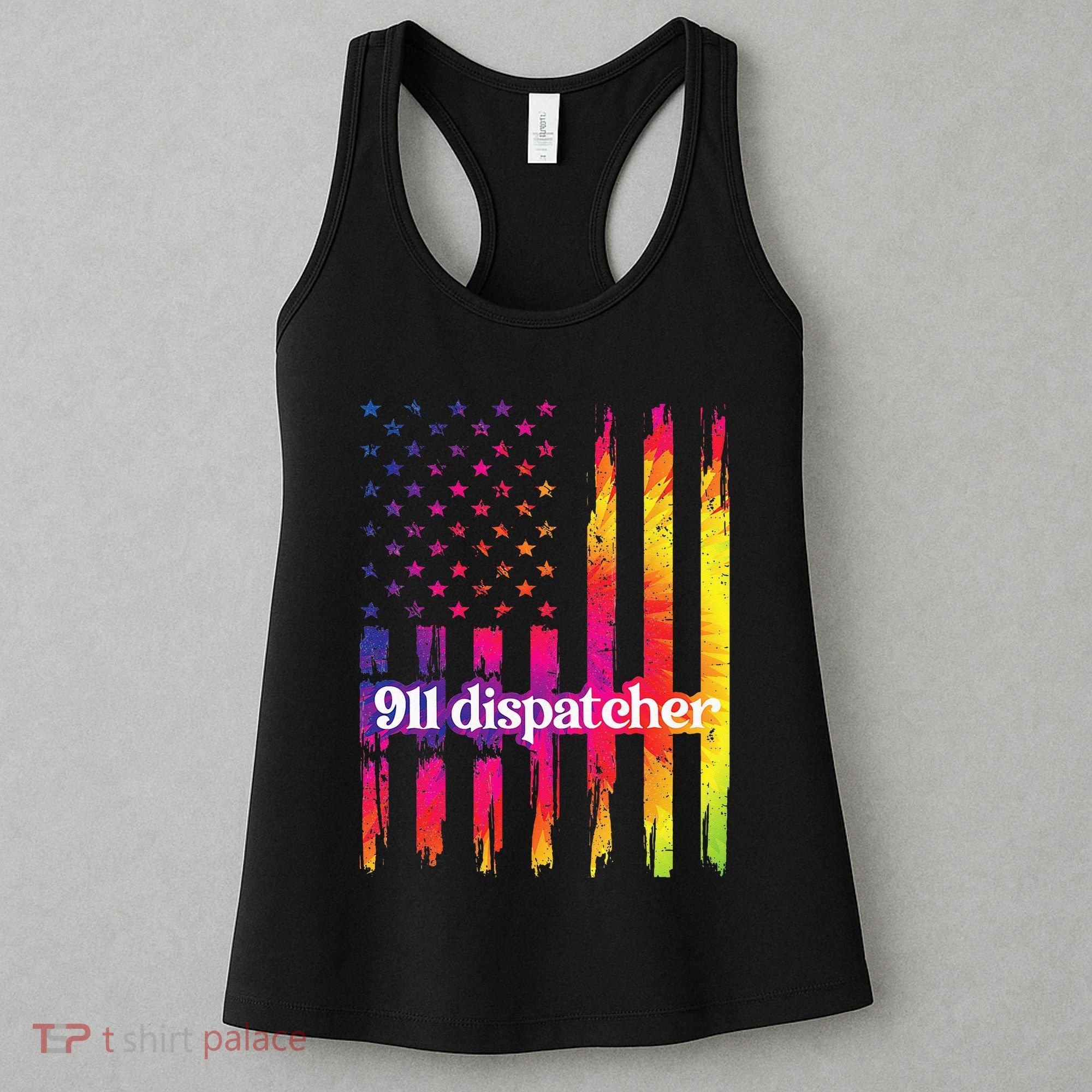 911 Dispatcher US Flag Emergency Dispatcher Women's Tank Top