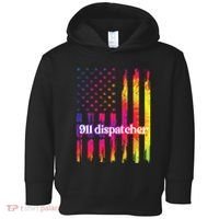 911 Dispatcher US Flag Emergency Dispatcher Toddler Hoodie thumb 0