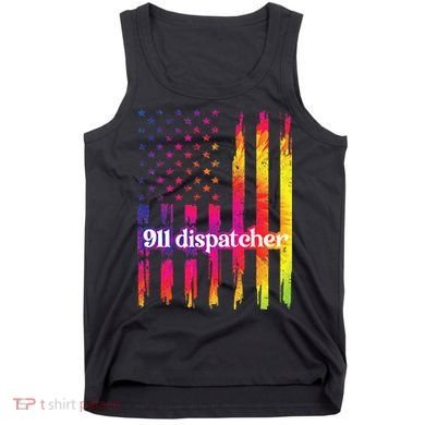 911 Dispatcher US Flag Emergency Dispatcher Tank Top