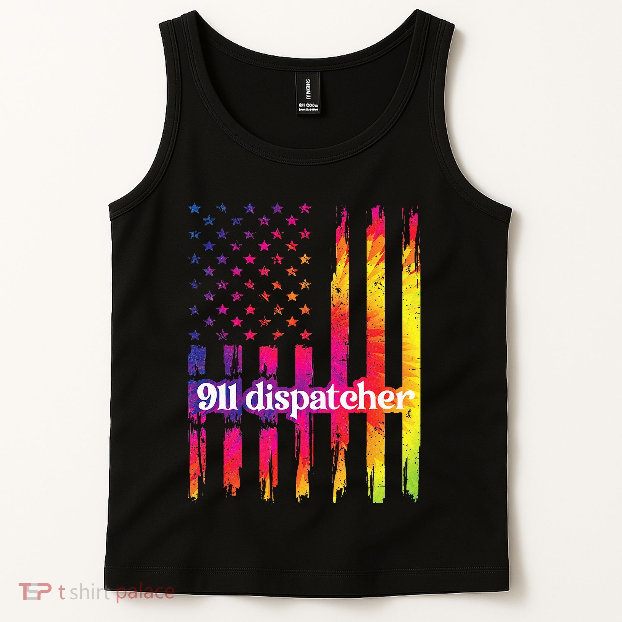 911 Dispatcher US Flag Emergency Dispatcher Tank Top
