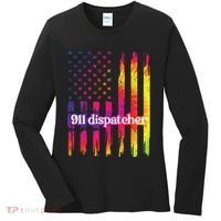 911 Dispatcher US Flag Emergency Dispatcher Women's Long Sleeve Shirt thumb 0