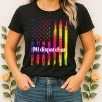 911 Dispatcher US Flag Emergency Dispatcher Women's T-Shirt thumb 2