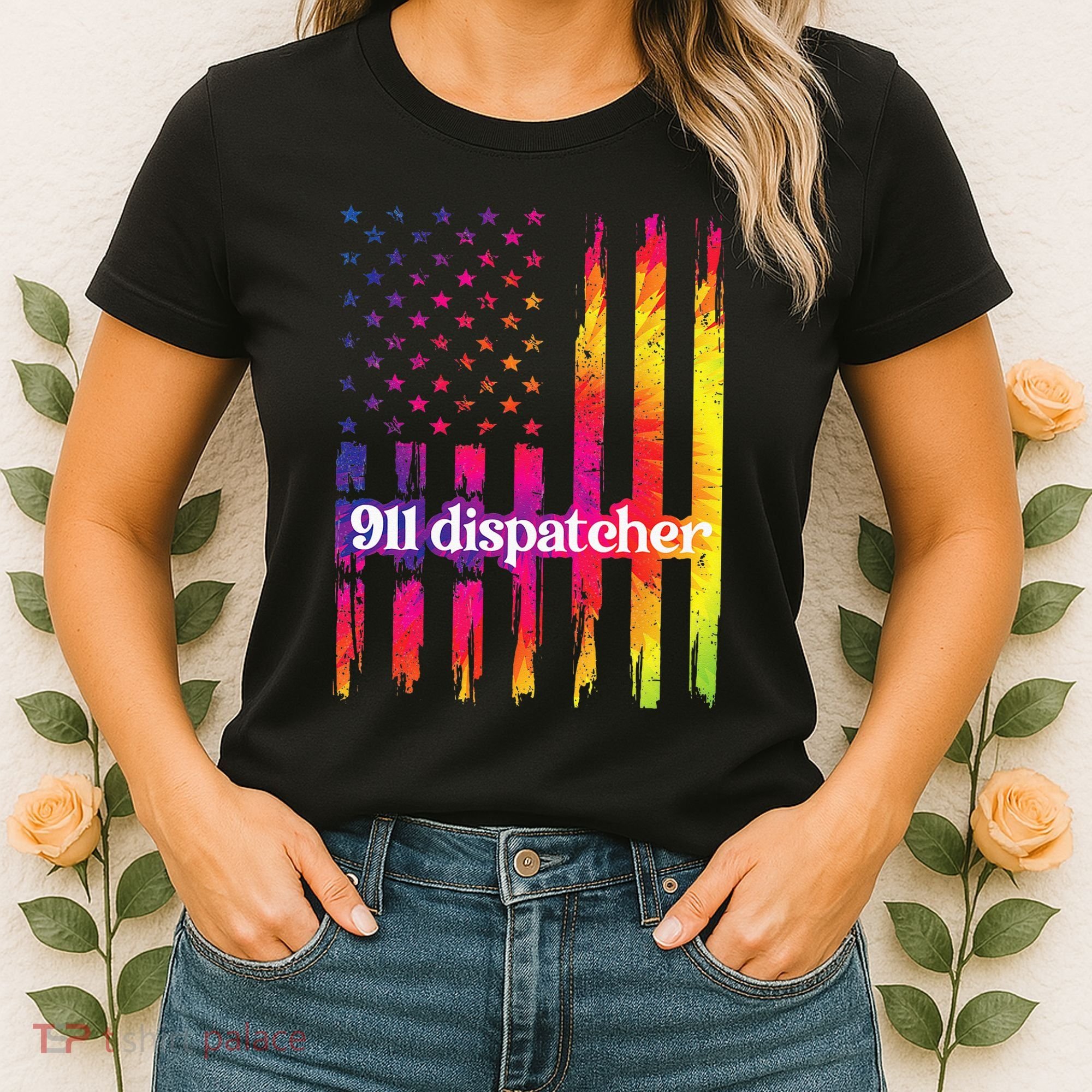911 Dispatcher US Flag Emergency Dispatcher Women's T-Shirt