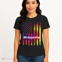 911 Dispatcher US Flag Emergency Dispatcher Women's T-Shirt thumb 4