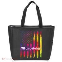 911 Dispatcher US Flag Emergency Dispatcher Tote Bag thumb 0
