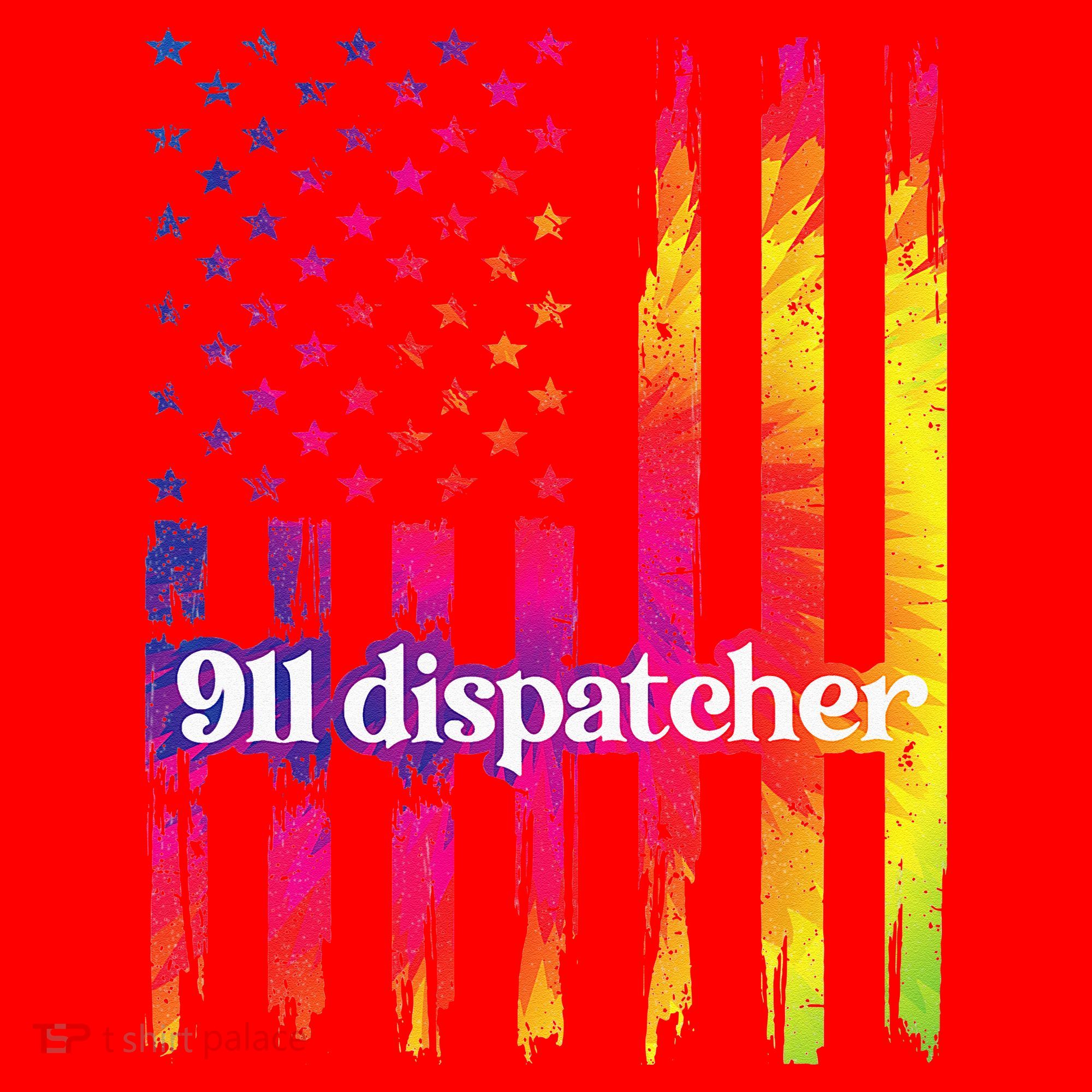 911 Dispatcher US Flag Emergency Dispatcher Santa Hat