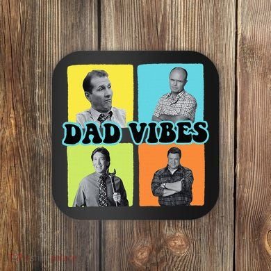 90’S Dad Vibes Funny Dad Life FatherS Day Coaster