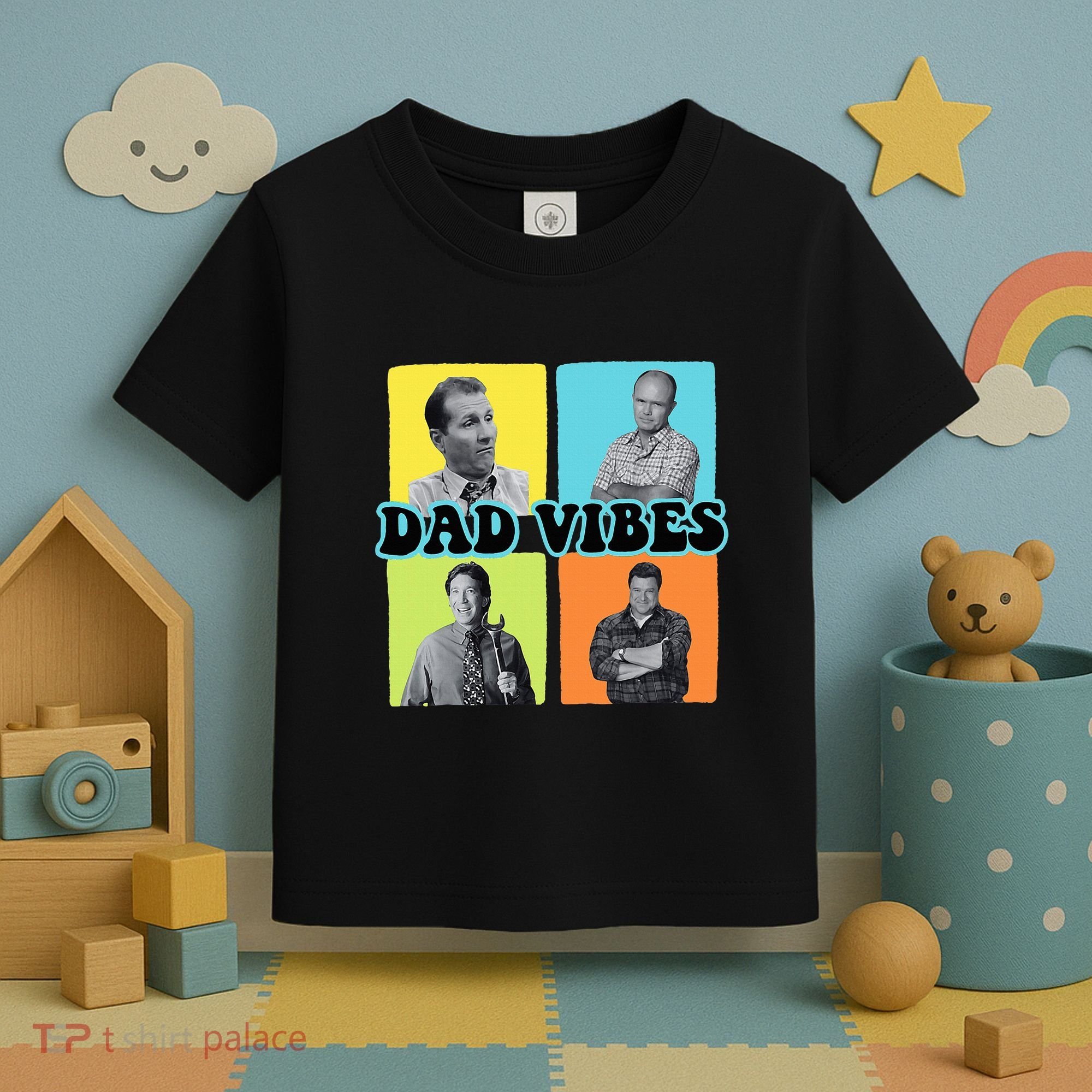 90’S Dad Vibes Funny Dad Life FatherS Day Toddler T-Shirt