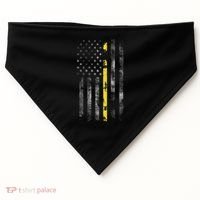 911 Dispatcher With The American Flag On The Back USA-Made Doggie Bandana thumb 0