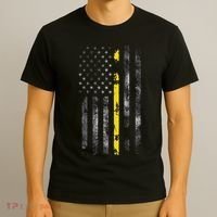 911 Dispatcher With The American Flag On The Back T-Shirt thumb 3