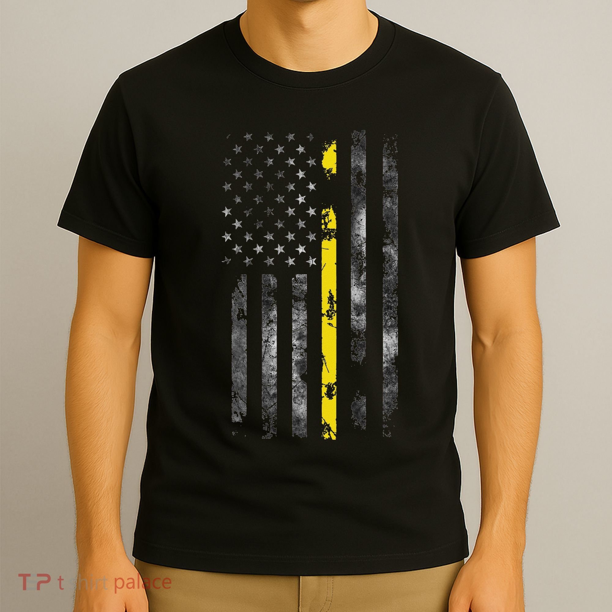 911 Dispatcher With The American Flag On The Back T-Shirt