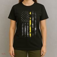 911 Dispatcher With The American Flag On The Back T-Shirt thumb 4