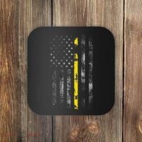911 Dispatcher With The American Flag On The Back Coaster thumb 0
