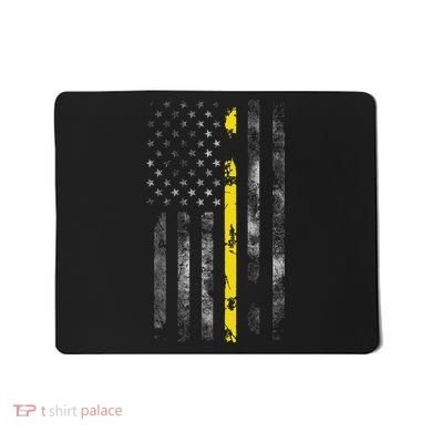 911 Dispatcher With The American Flag On The Back Mousepad