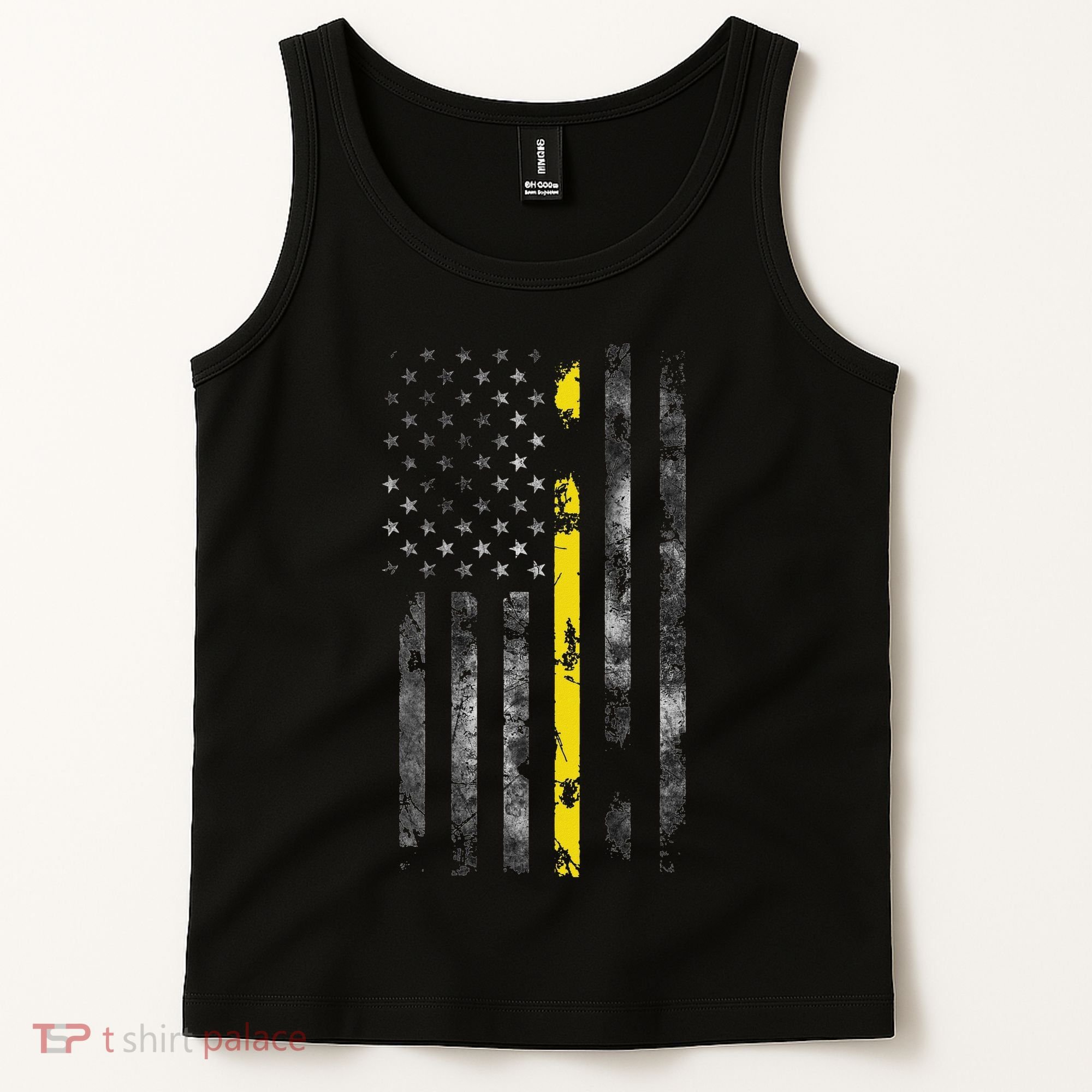911 Dispatcher With The American Flag On The Back Tank Top
