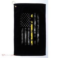 911 Dispatcher With The American Flag On The Back Golf Towel thumb 0