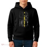 911 Dispatcher With The American Flag On The Back Kids Hoodie thumb 4