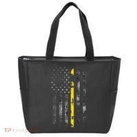 911 Dispatcher With The American Flag On The Back Tote Bag thumb 0