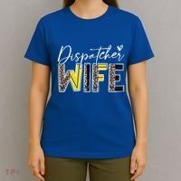 911 Dispatcher Wife American Flag Proud Dispatcher Wife Cute Gift T-Shirt thumb 4