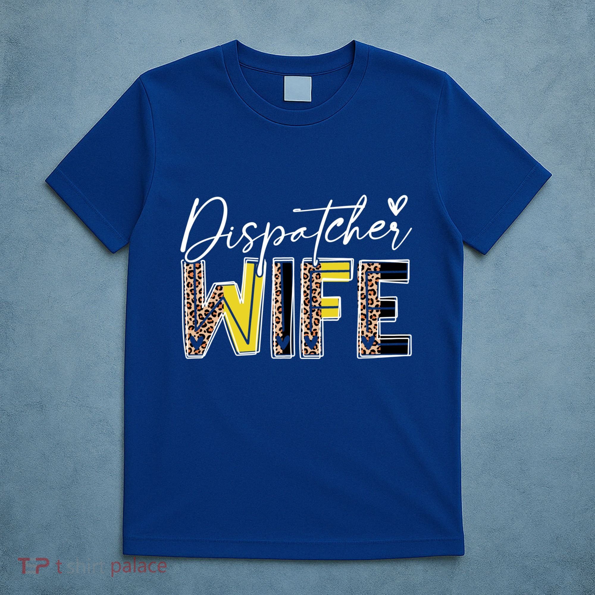 911 Dispatcher Wife American Flag Proud Dispatcher Wife Cute Gift T-Shirt