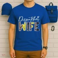 911 Dispatcher Wife American Flag Proud Dispatcher Wife Cute Gift T-Shirt thumb 6