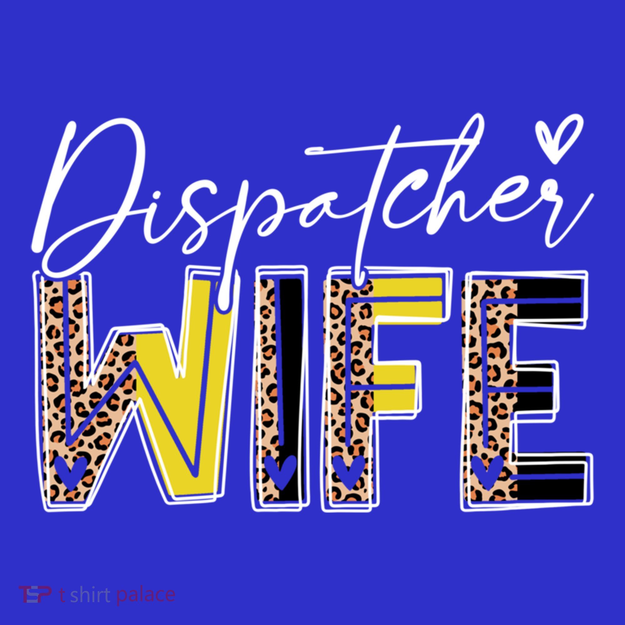 911 Dispatcher Wife American Flag Proud Dispatcher Wife Cute Gift T-Shirt