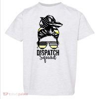 911 Dispatcher Week Dispatch Squad American Flag Messy Bun Toddler T-Shirt thumb 0