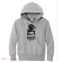 911 Dispatcher Week Dispatch Squad American Flag Messy Bun Kids Hoodie thumb 0