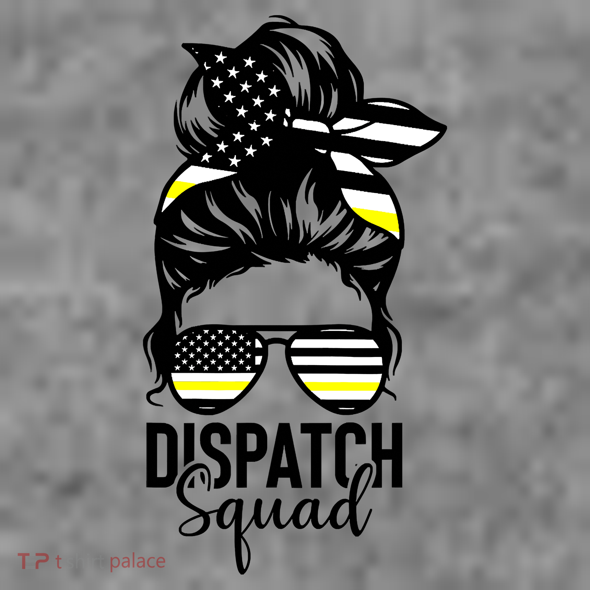 911 Dispatcher Week Dispatch Squad American Flag Messy Bun Toddler Hoodie