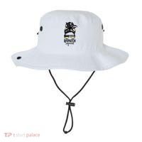911 Dispatcher Week Dispatch Squad American Flag Messy Bun Bucket Hat thumb 0