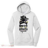 911 Dispatcher Week Dispatch Squad American Flag Messy Bun Women's Hoodie thumb 0
