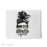 911 Dispatcher Week Dispatch Squad American Flag Messy Bun Mousepad thumb 0