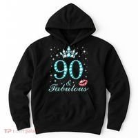 90 & Fabulous 90 Years Old Queen'S Birthday Cute Hoodie thumb 0