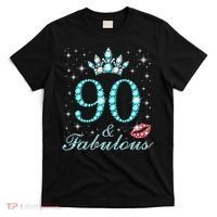 90 & Fabulous 90 Years Old Queen'S Birthday Cute T-Shirt thumb 0
