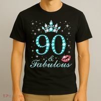 90 & Fabulous 90 Years Old Queen'S Birthday Cute T-Shirt thumb 3