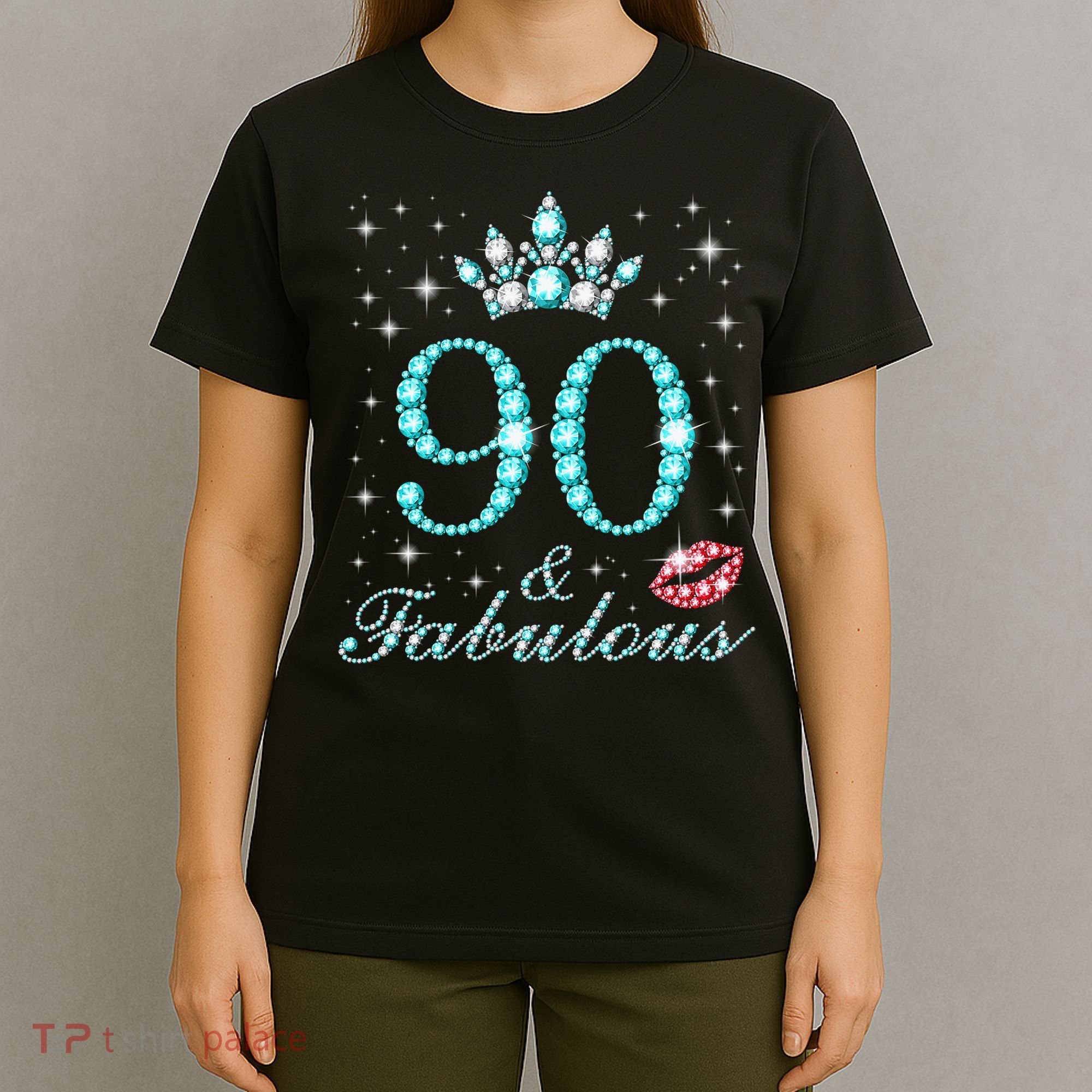 90 & Fabulous 90 Years Old Queen'S Birthday Cute T-Shirt