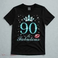 90 & Fabulous 90 Years Old Queen'S Birthday Cute T-Shirt thumb 5