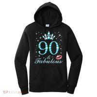 90 & Fabulous 90 Years Old Queen'S Birthday Cute Women's Hoodie thumb 0