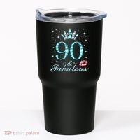 90 & Fabulous 90 Years Old Queen'S Birthday Cute Tumbler thumb 0