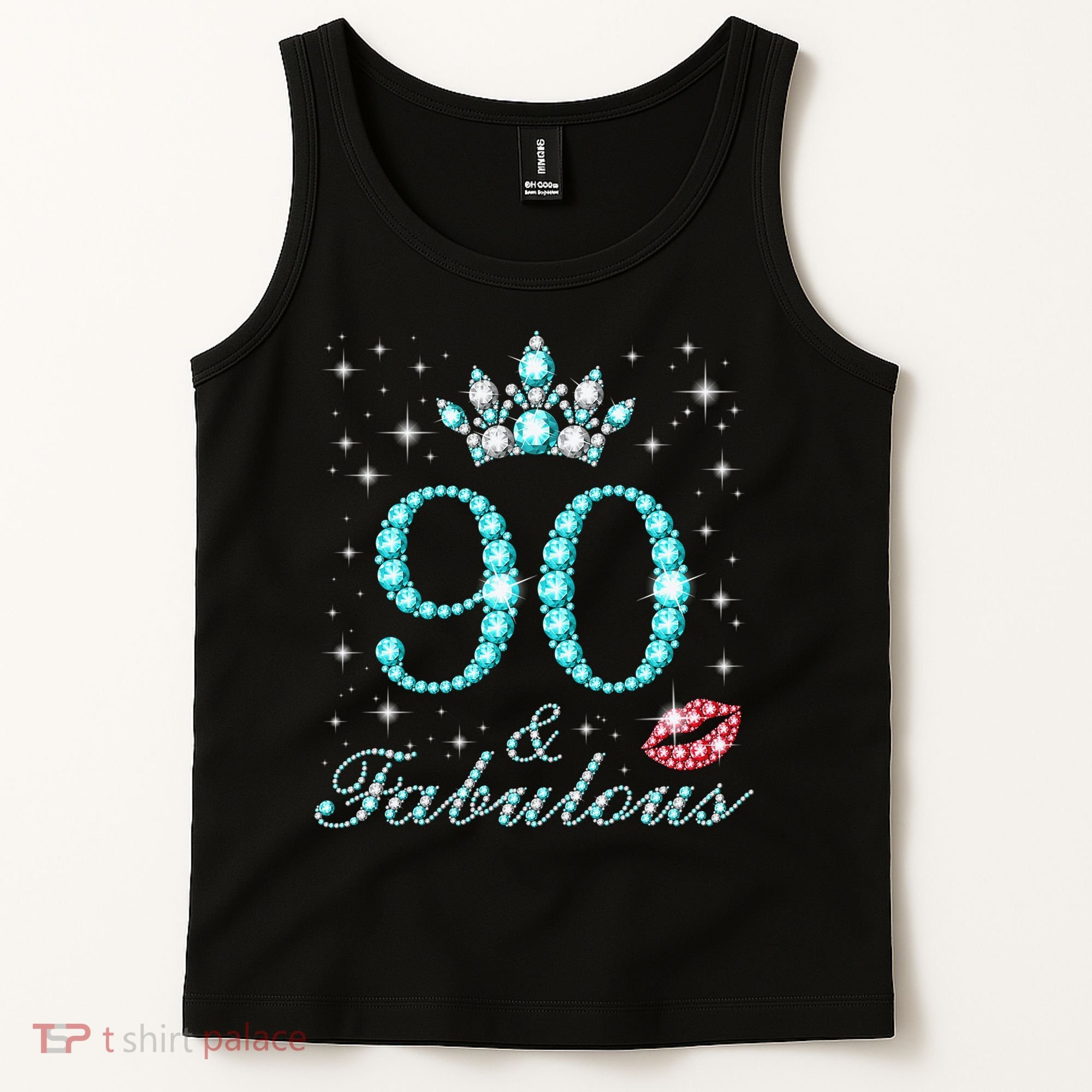 90 & Fabulous 90 Years Old Queen'S Birthday Cute Tank Top