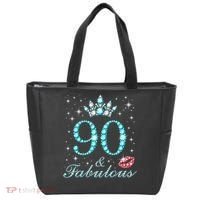 90 & Fabulous 90 Years Old Queen'S Birthday Cute Tote Bag thumb 0
