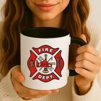 9/11 Fire Department Pocket Logo FDNY 20TH Anniversary Back & Front Coffee Mug thumb 3