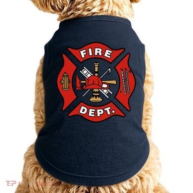 9/11 Fire Department Pocket Logo FDNY 20TH Anniversary Back & Front Doggie Tank