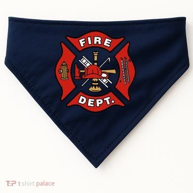 9/11 Fire Department Pocket Logo FDNY 20TH Anniversary Back & Front USA-Made Doggie Bandana