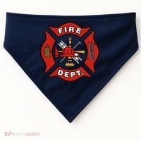 9/11 Fire Department Pocket Logo FDNY 20TH Anniversary Back & Front USA-Made Doggie Bandana thumb 0
