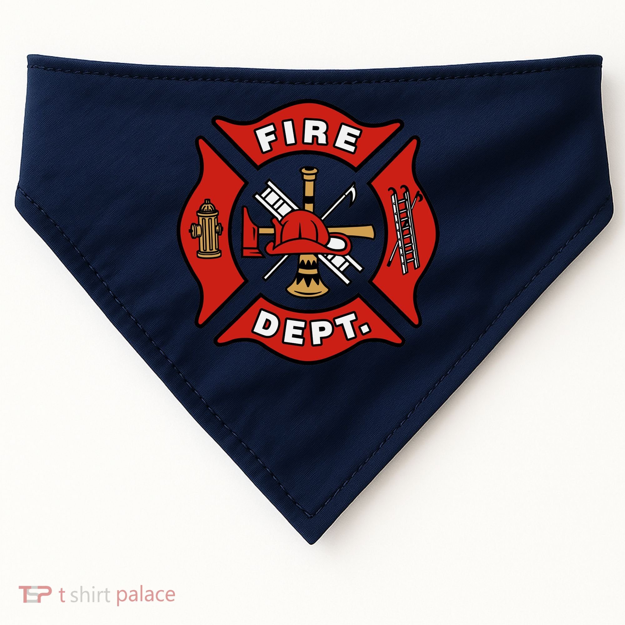 9/11 Fire Department Pocket Logo FDNY 20TH Anniversary Back & Front USA-Made Doggie Bandana